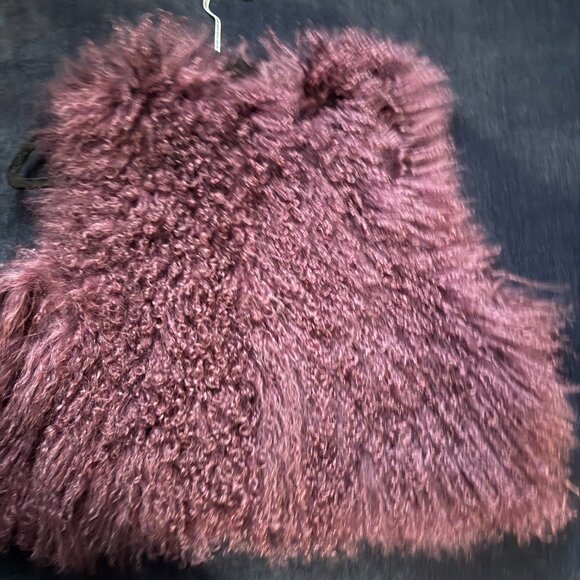 Topshop REAL Mongolian sheepskin fur vest, US6 - Picture 2 of 3